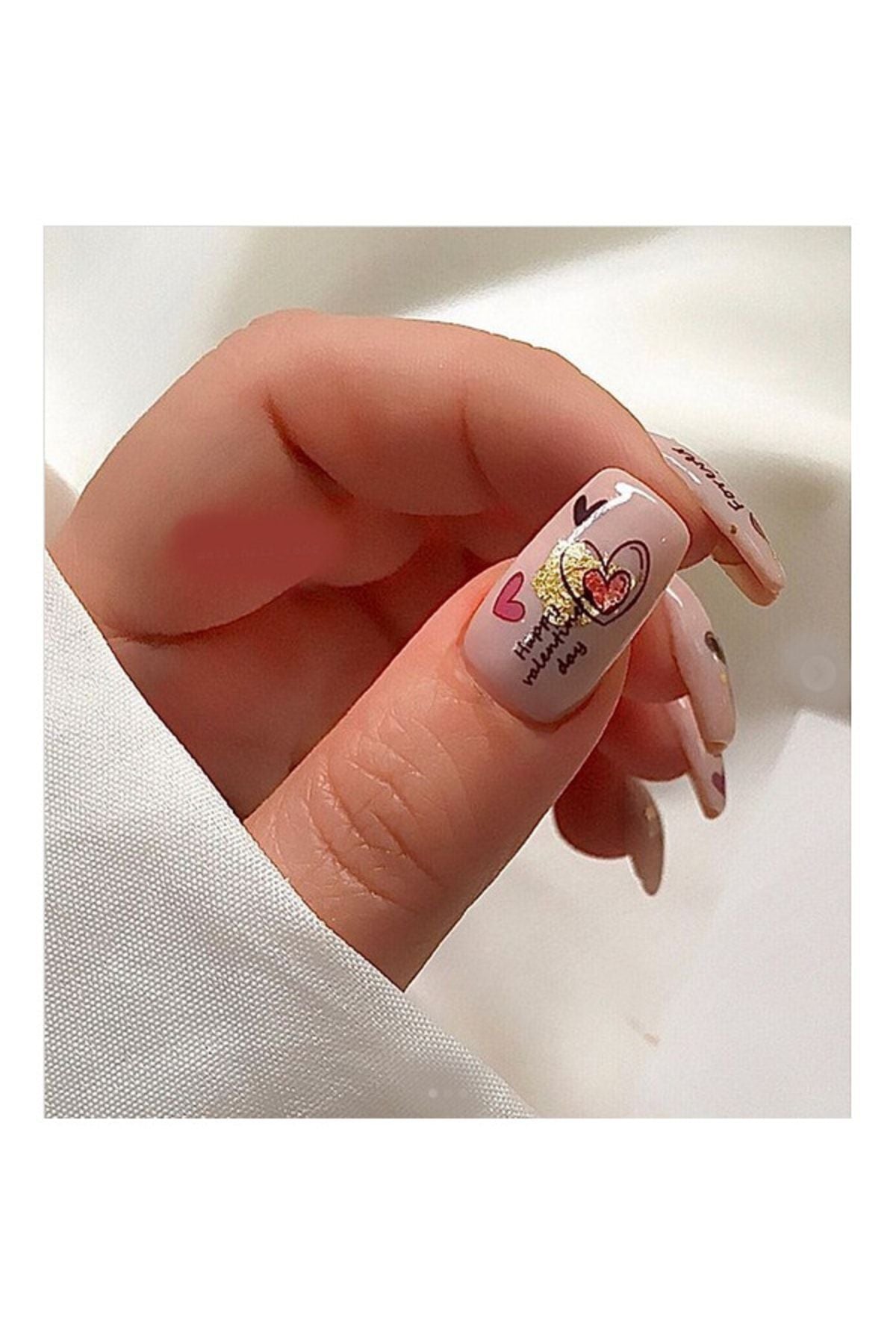 Mor Kalp Desenli Tırnak Dövmesi Tırnak Tattoo Nail Art Tırnak Sticker