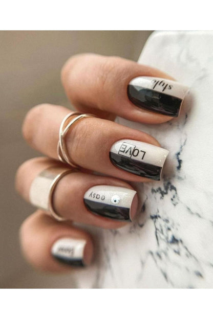 Bıg Desenli Tırnak Dövmesi Tırnak Tattoo Nail Art Tırnak Sticker