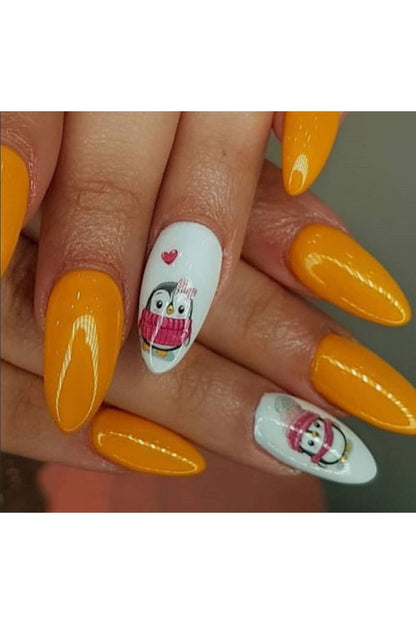 Penguen Desenli Tırnak Dövmesi Tırnak Tattoo Nail Art Tırnak Sticker