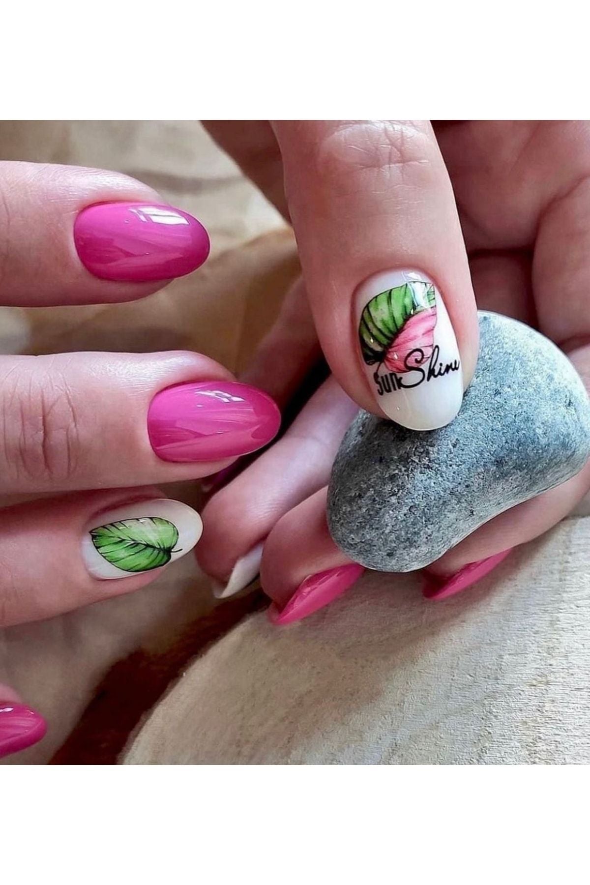 Renkli Yaprak Desenli Tırnak Dövmesi Tırnak Tattoo Nail Art Tırnak Sticker