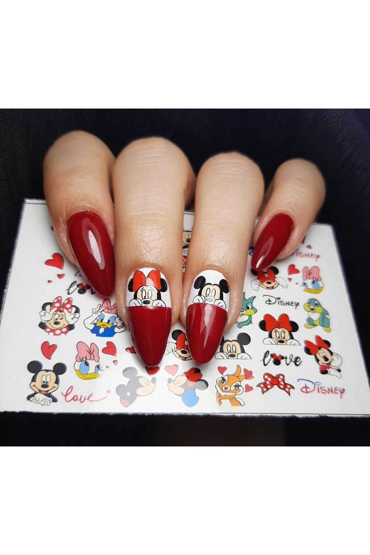 Wife Desenli Tırnak Dövmesi Tırnak Tattoo Nail Art Tırnak Sticker