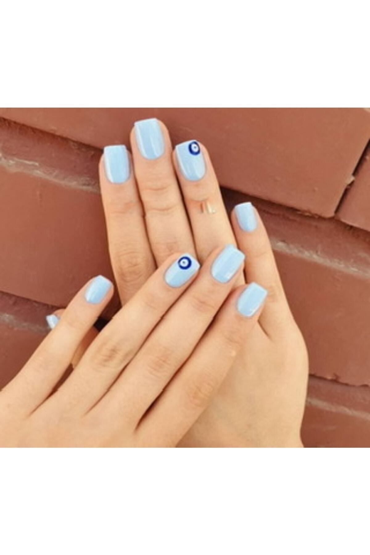 Nazar Boncuğu Desenli Tırnak Dövmesi Tırnak Tattoo Nail Art Tırnak Sticker