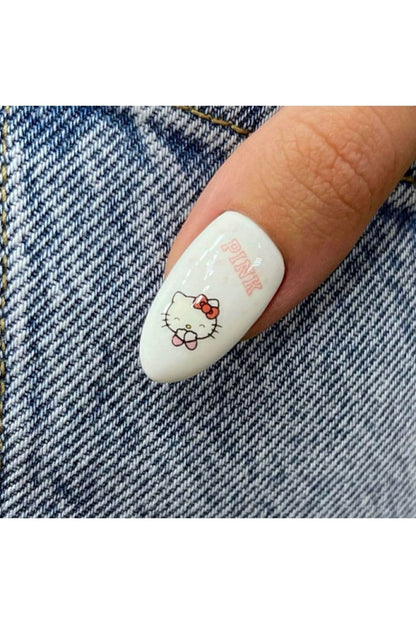 Hello Kitty Desenli Tırnak Dövmesi Tırnak Tattoo Nail Art Tırnak Sticker