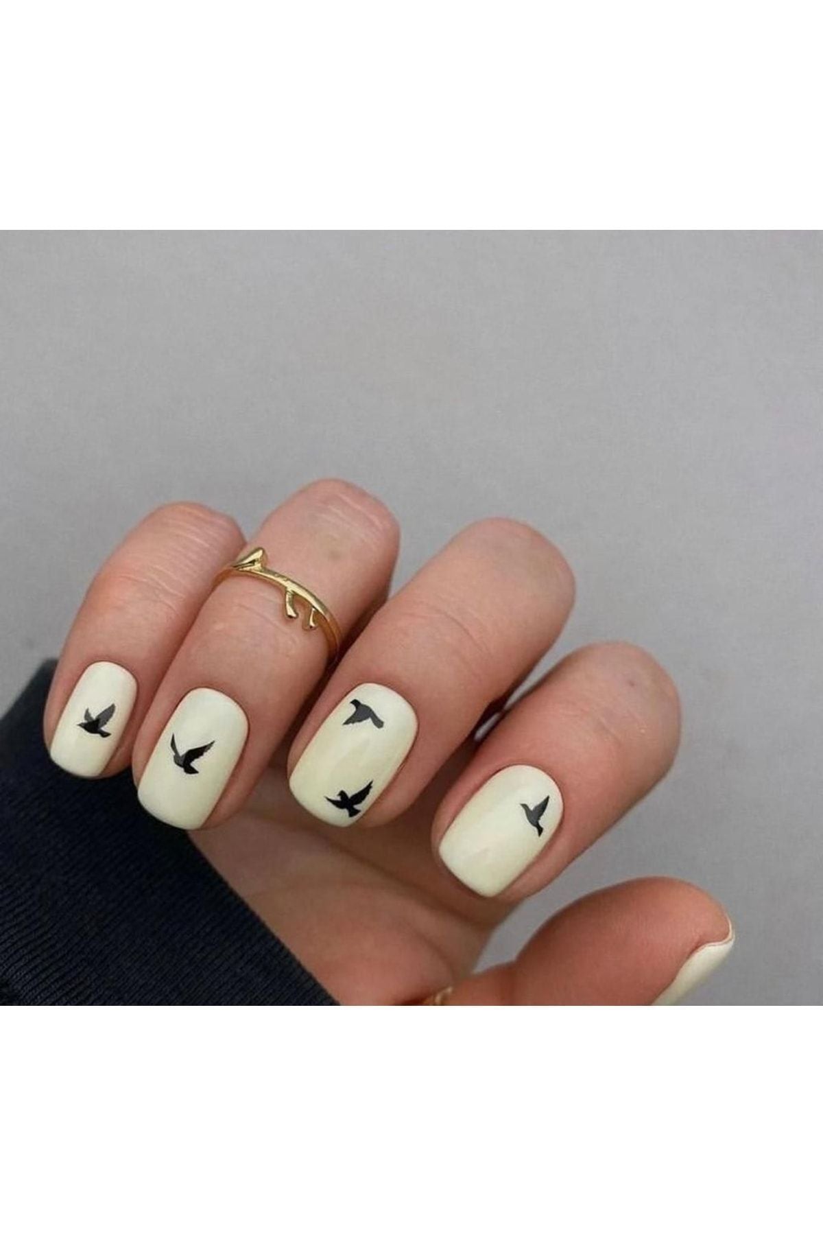 Özgür Kuş Desenli Tırnak Dövmesi Tırnak Tattoo Nail Art Tırnak Sticker