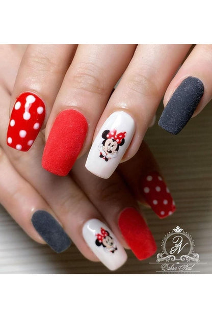 Wifed Sevimli Desenli Tırnak Dövmesi Tırnak Tattoo Nail Art Tırnak Sticker