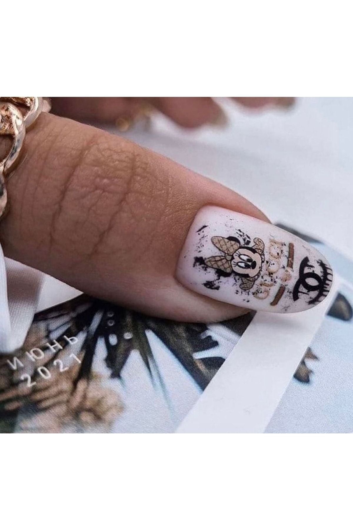 Wife Desenli Tırnak Dövmesi Tırnak Tattoo Nail Art Tırnak Sticker