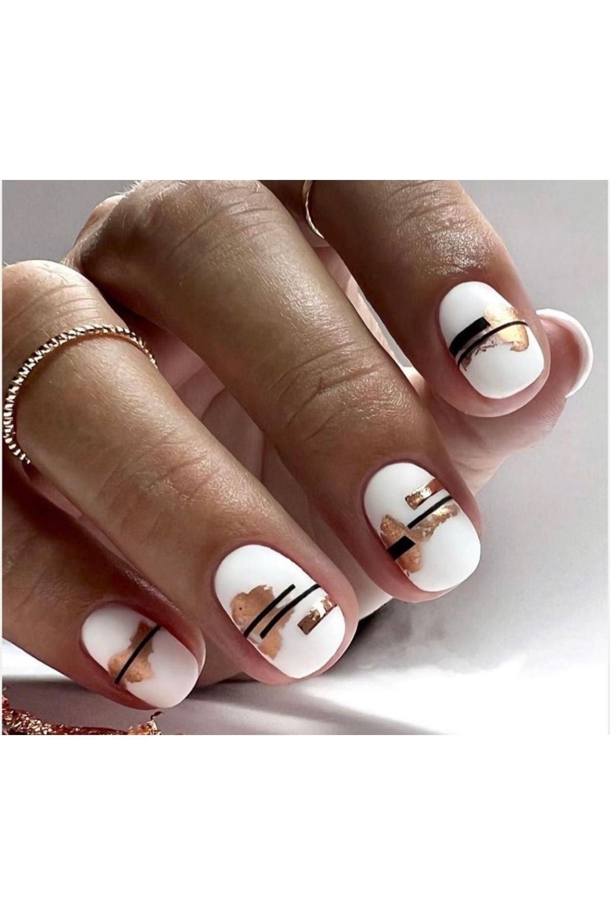 Renkli Çizgili Desenli Tırnak Dövmesi Tırnak Tattoo Nail Art Tırnak Sticker