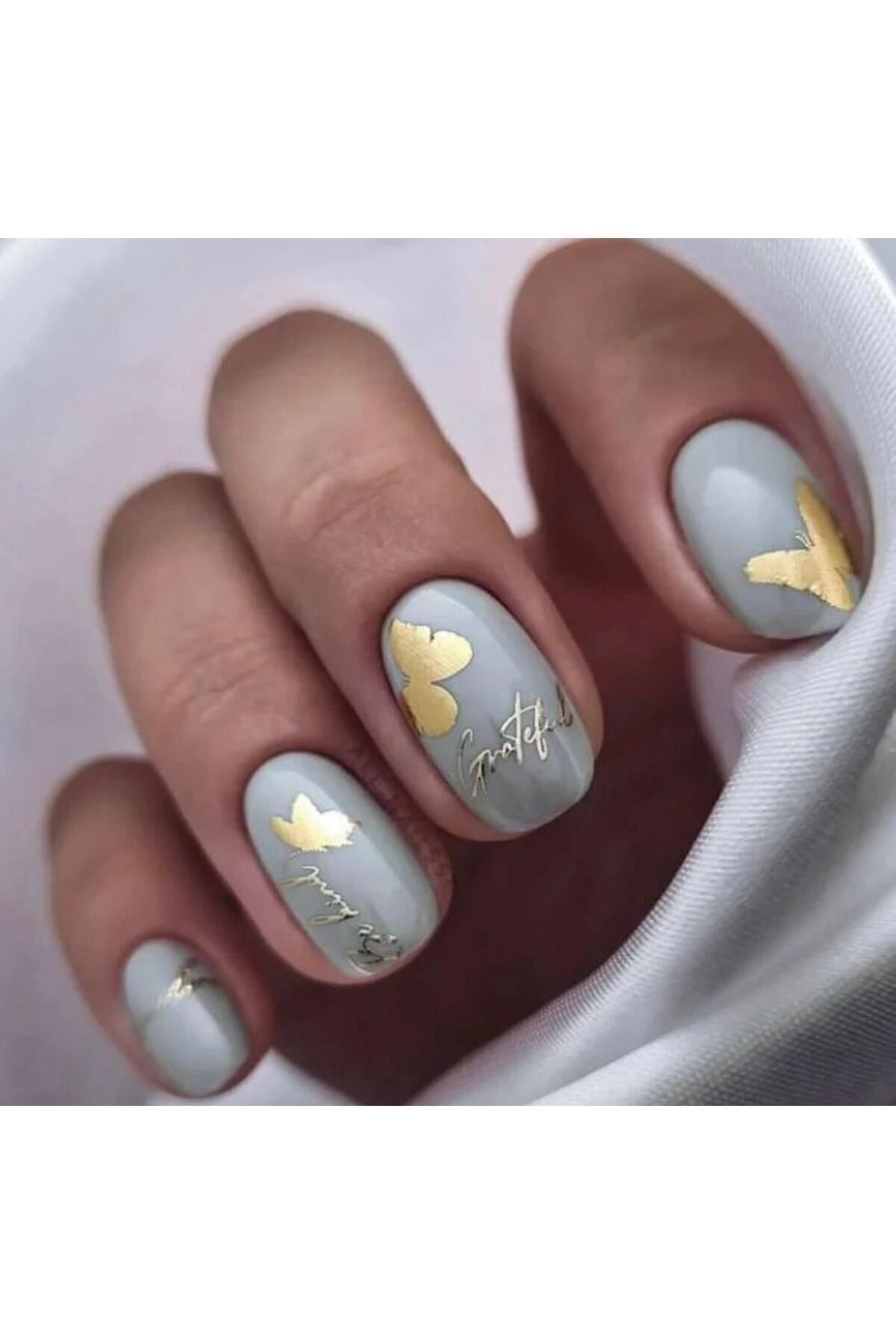 Arı Desenli Tırnak Dövmesi Tırnak Tattoo Nail Art Tırnak Sticker