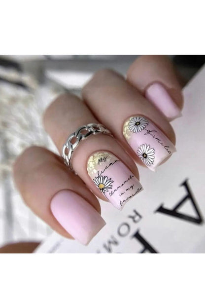 Renkli Ruzgar Gülü? Desenli Tırnak Dövmesi Tırnak Tattoo Nail Art Tırnak Sticker