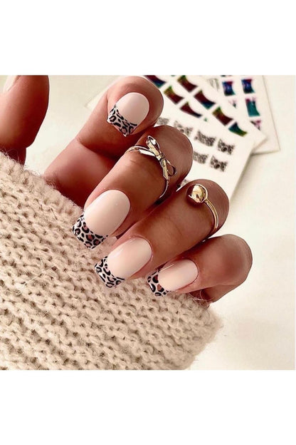 Leopar Tırnak Frenç Desenli Tırnak Dövmesi Tırnak Tattoo Nail Art Tırnak Sticker