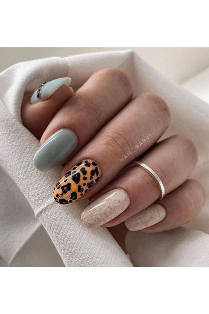 Siyah Leopar Desenli Tırnak Dövmesi Tırnak Tattoo Nail Art Tırnak Sticker