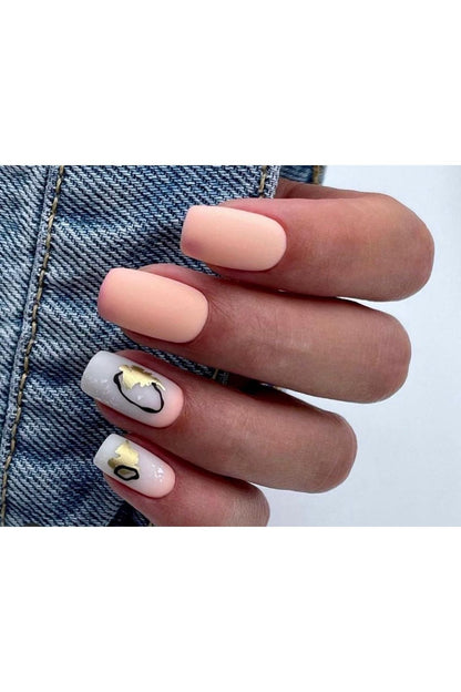 Kahve Renkli Tırnak Dövmesi Tırnak Tattoo Nail Art Tırnak Sticker