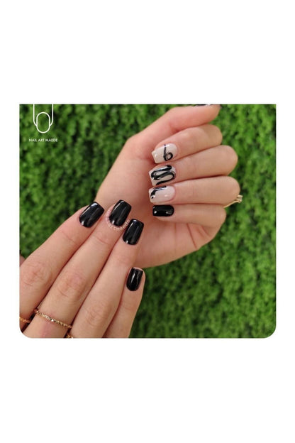 Yılan Desenli Tırnak Dövmesi Tırnak Tattoo Nail Art Tırnak Sticker