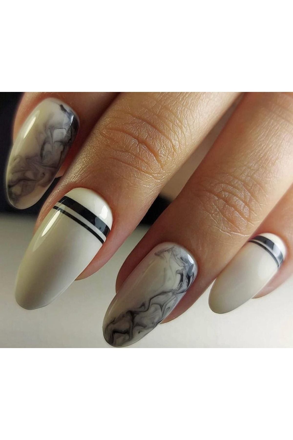 Renkli Çizgili Desenli Tırnak Dövmesi Tırnak Tattoo Nail Art Tırnak Sticker