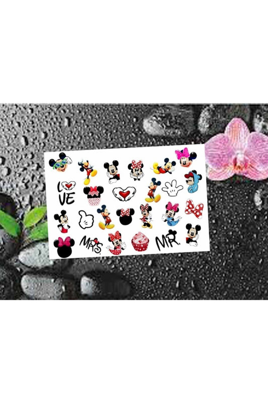 Wife Desenli Tırnak Dövmesi Tırnak Tattoo Nail Art Tırnak Sticker