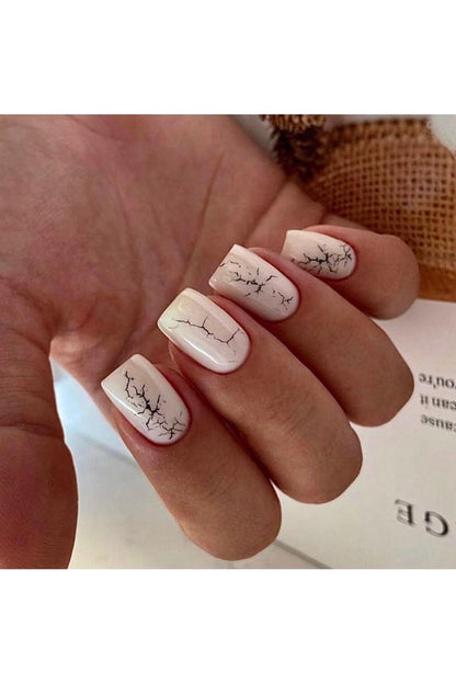 Siyah Çizgi Dövmesi Tırnak Tattoo Nail Art Tırnak Sticker