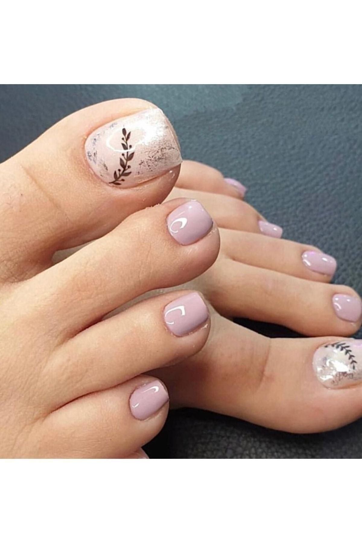 Yaprak Desenli Tırnak Dövmesi Tırnak Tattoo Nail Art Tırnak Sticker