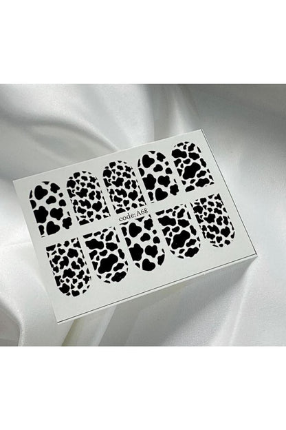 Leopar Desenli Tırnak Dövmesi Tırnak Tattoo Nail Art Tırnak Sticker