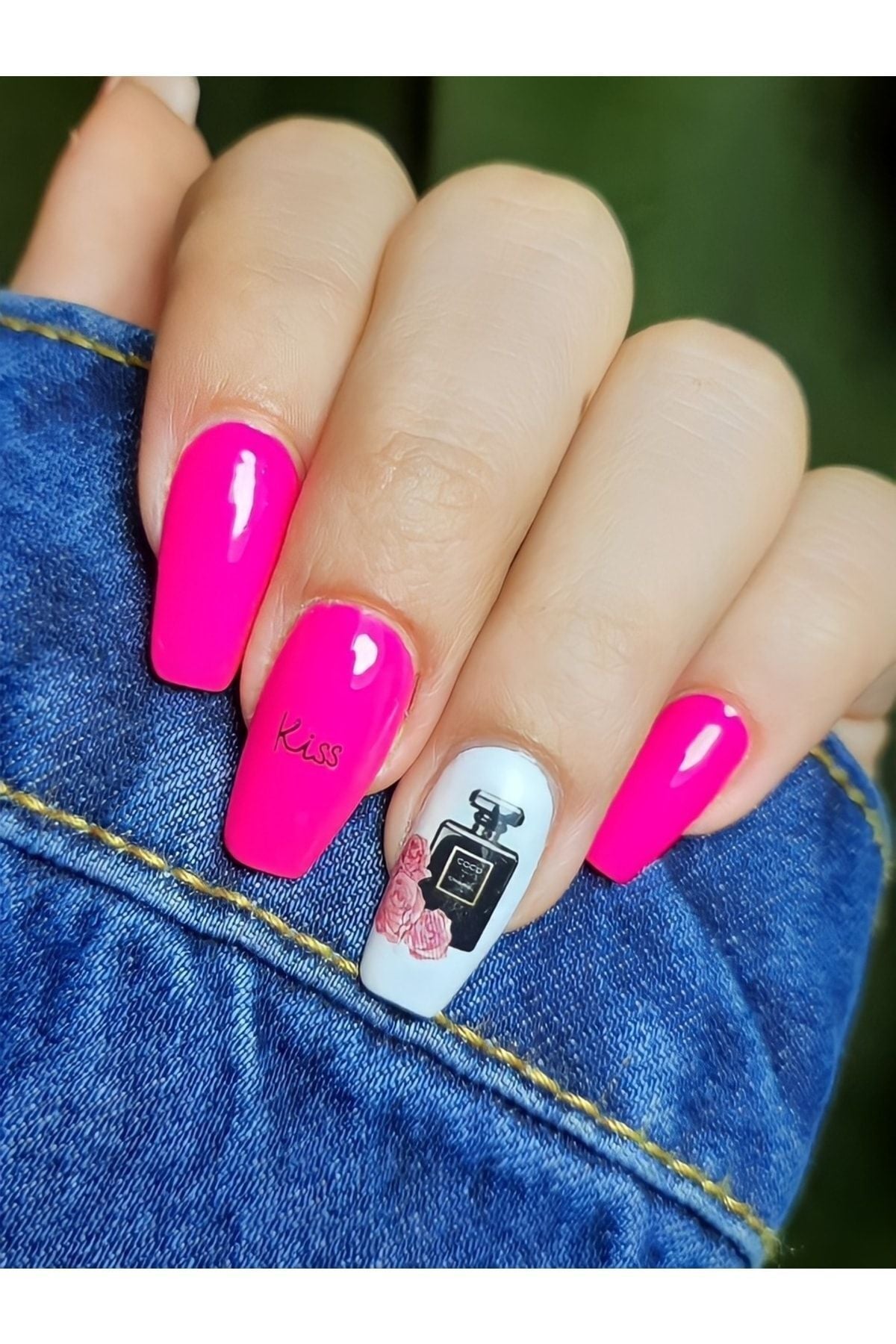 Güzel Kadın Desenli Tırnak Dövmesi Tırnak Tattoo Nail Art Tırnak Sticker