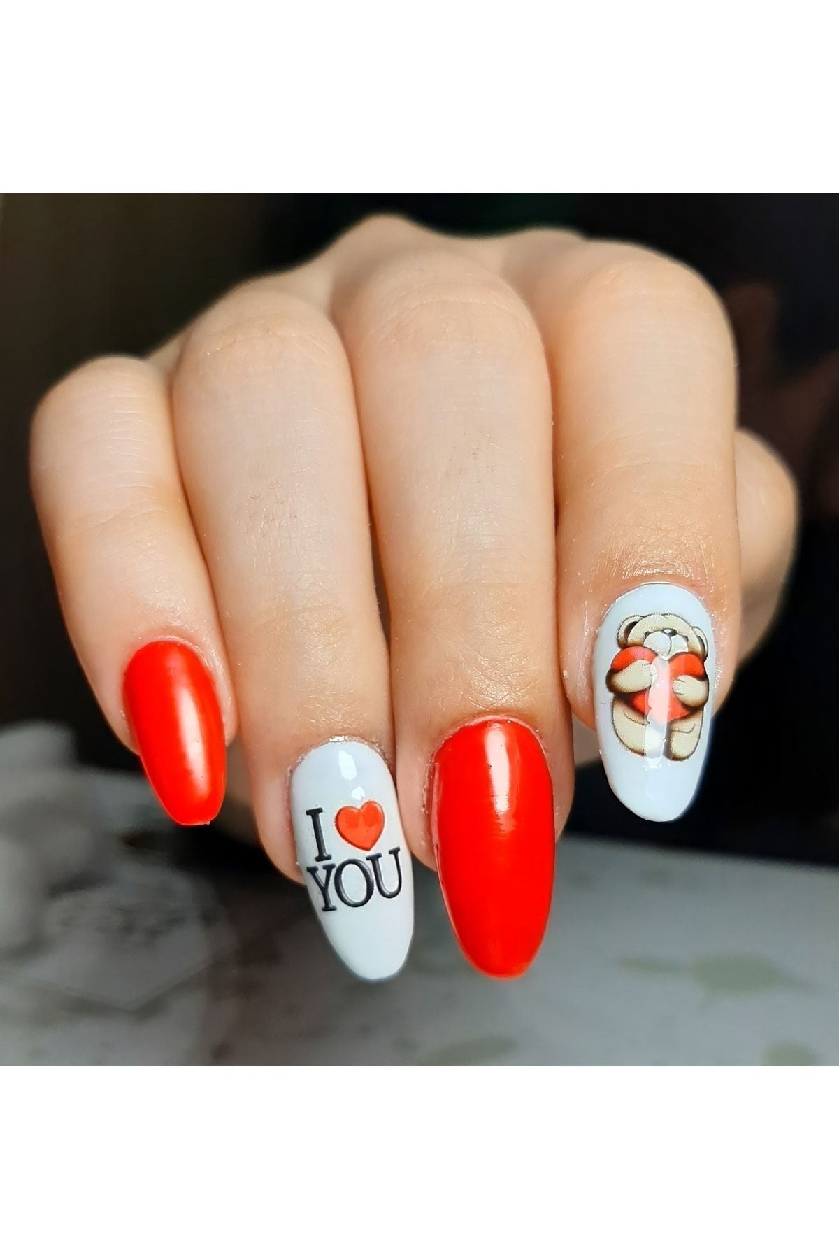 Tatlı Kalpli Desenli Tırnak Dövmesi Tırnak Tattoo Nail Art Tırnak Sticker