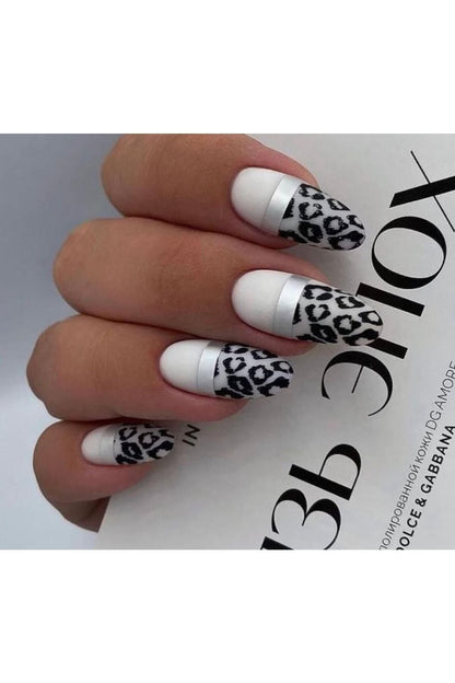 Leopar A 73 Desenli Tırnak Dövmesi Tırnak Tattoo Nail Art Tırnak Sticker