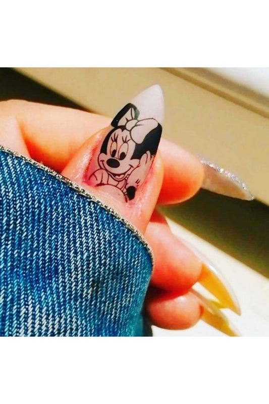 Wife Desenli Tırnak Dövmesi Tırnak Tattoo Nail Art Tırnak Sticker