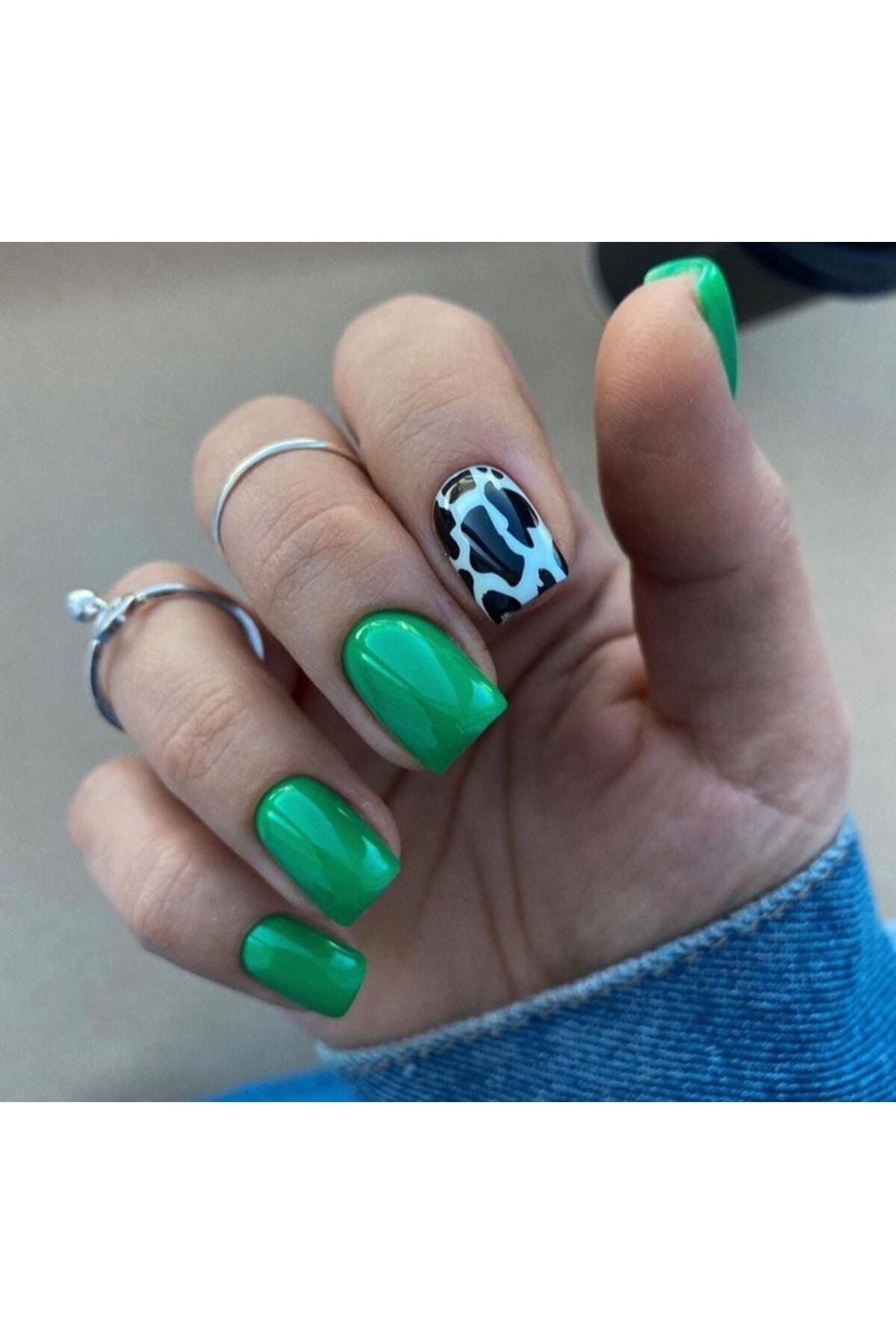 Leopar Desenli Tırnak Dövmesi Tırnak Tattoo Nail Art Tırnak Sticker