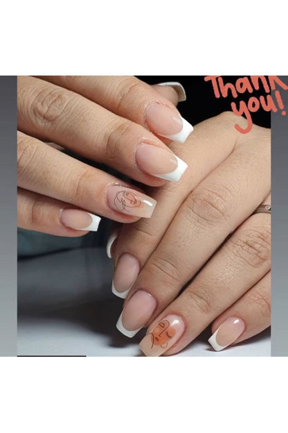 İnsan Suratlı Desenli Tırnak Dövmesi Tırnak Tattoo Nail Art Tırnak Sticker