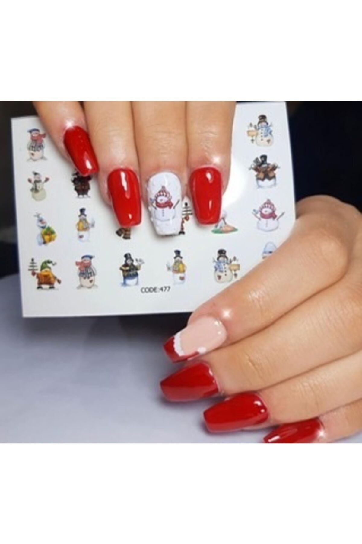 Yeniyıl Desenli Tırnak Dövmesi Tırnak Tattoo Nail Art Tırnak Sticker