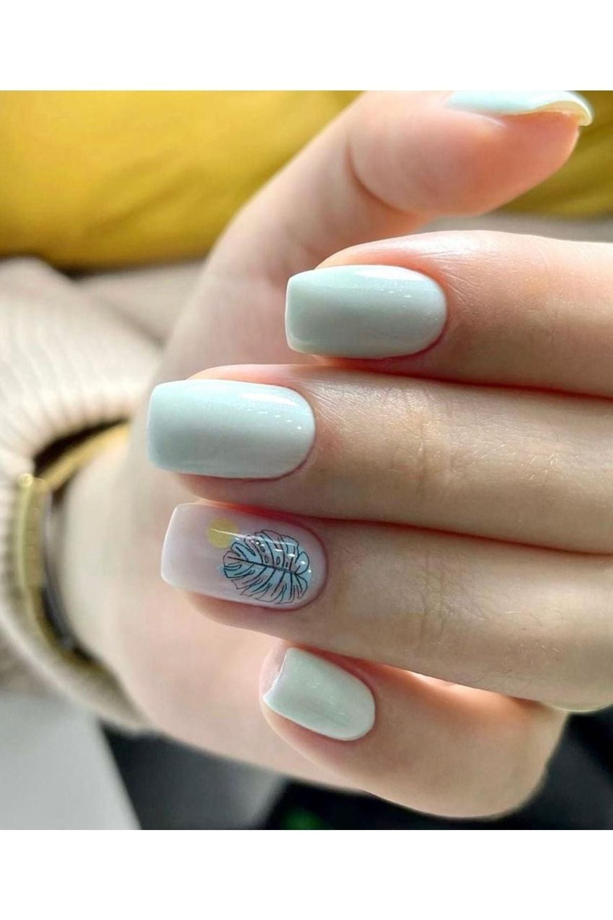 Renkli Yaprak? Desenli Tırnak Dövmesi Tırnak Tattoo Nail Art Tırnak Sticker