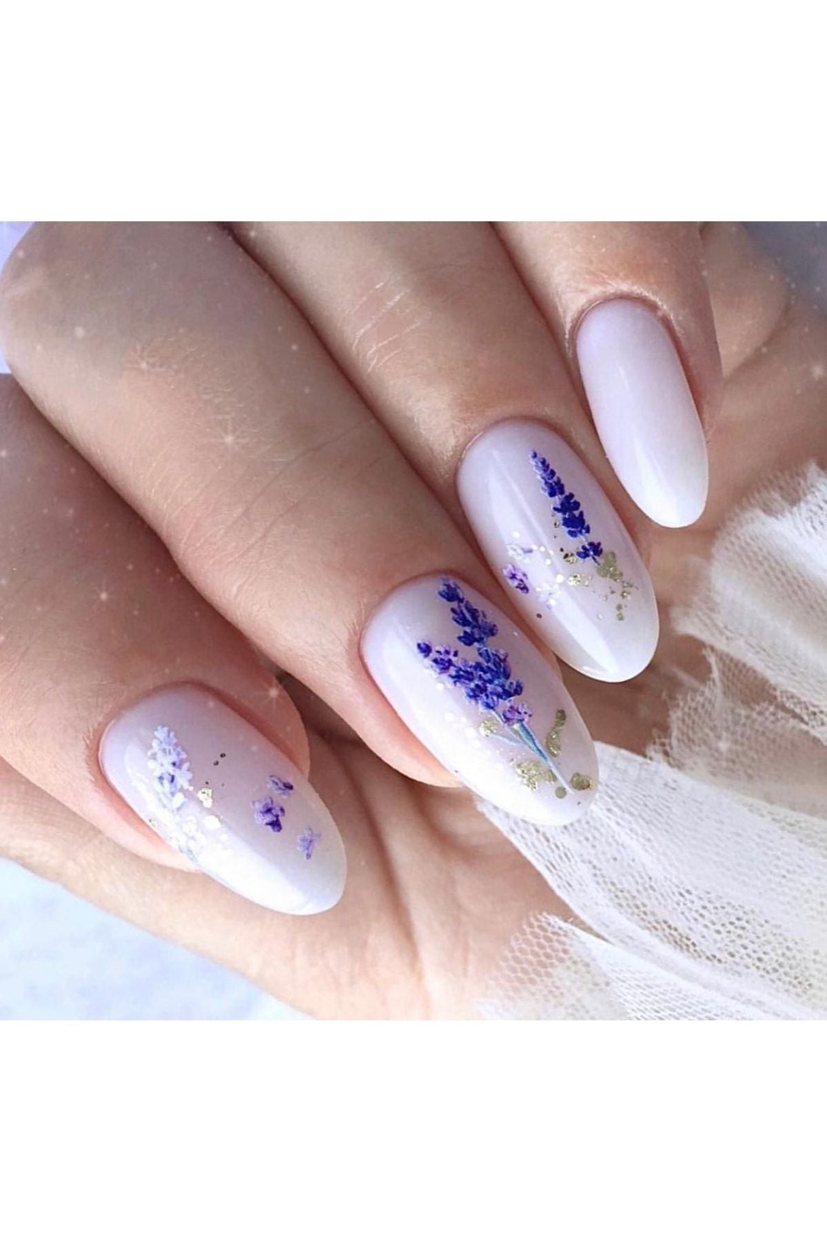 Lavanta Demeti ? Desenli Tırnak Dövmesi Tırnak Tattoo Nail Art Tırnak Sticker