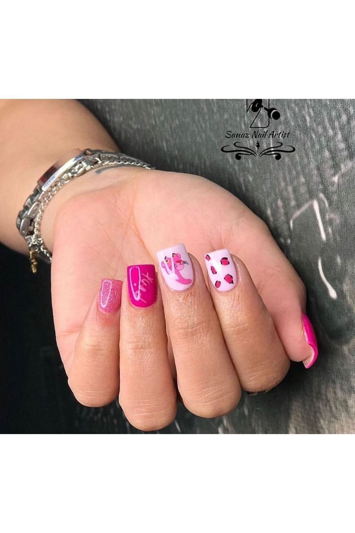 Panter Desenli Tırnak Dövmesi Tırnak Tattoo Nail Art Tırnak Sticker