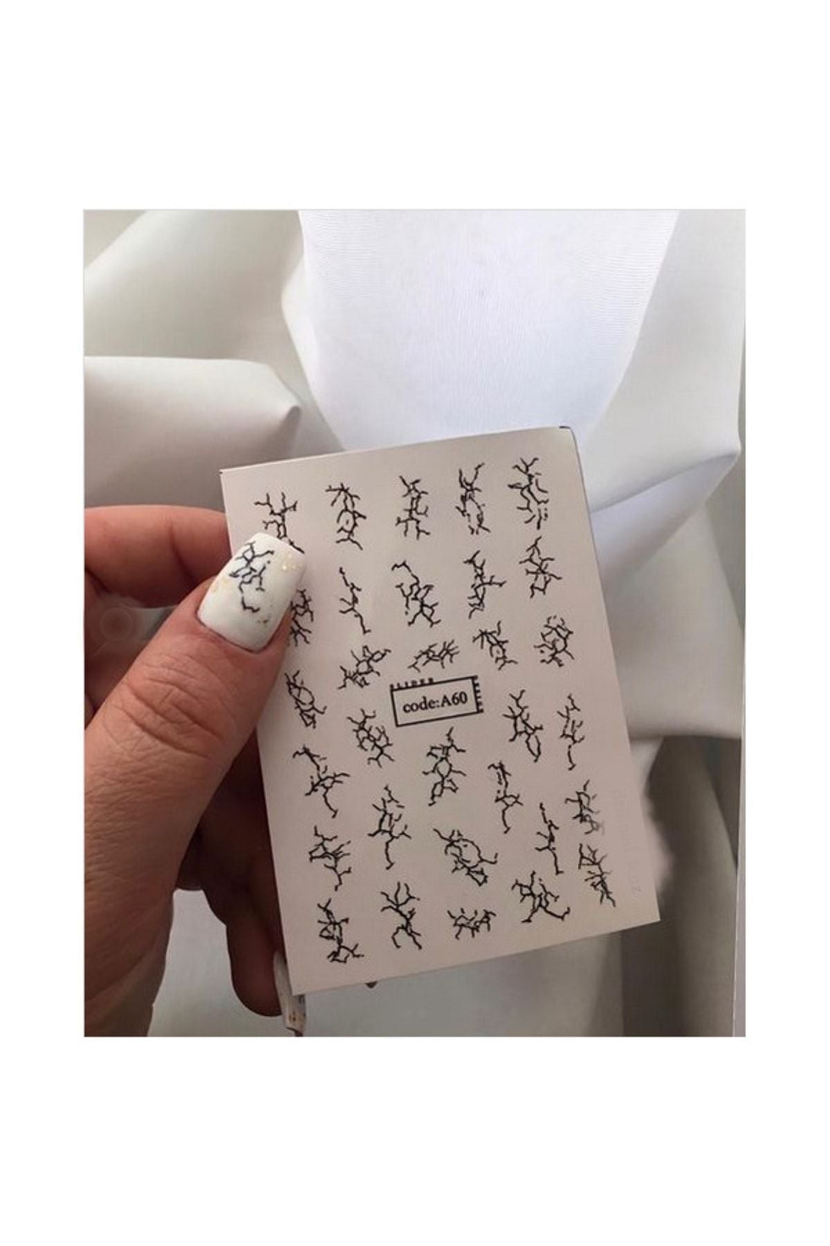 Siyah Çizgi Dövmesi Tırnak Tattoo Nail Art Tırnak Sticker