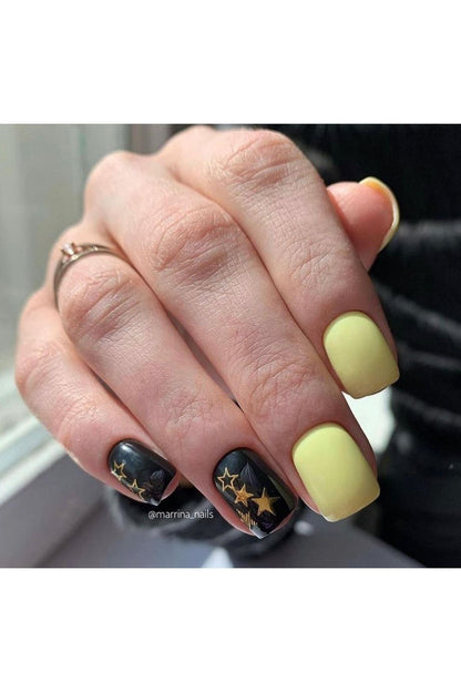 Yıldız Desenli Tırnak Dövmesi Tırnak Tattoo Nail Art Tırnak Sticker