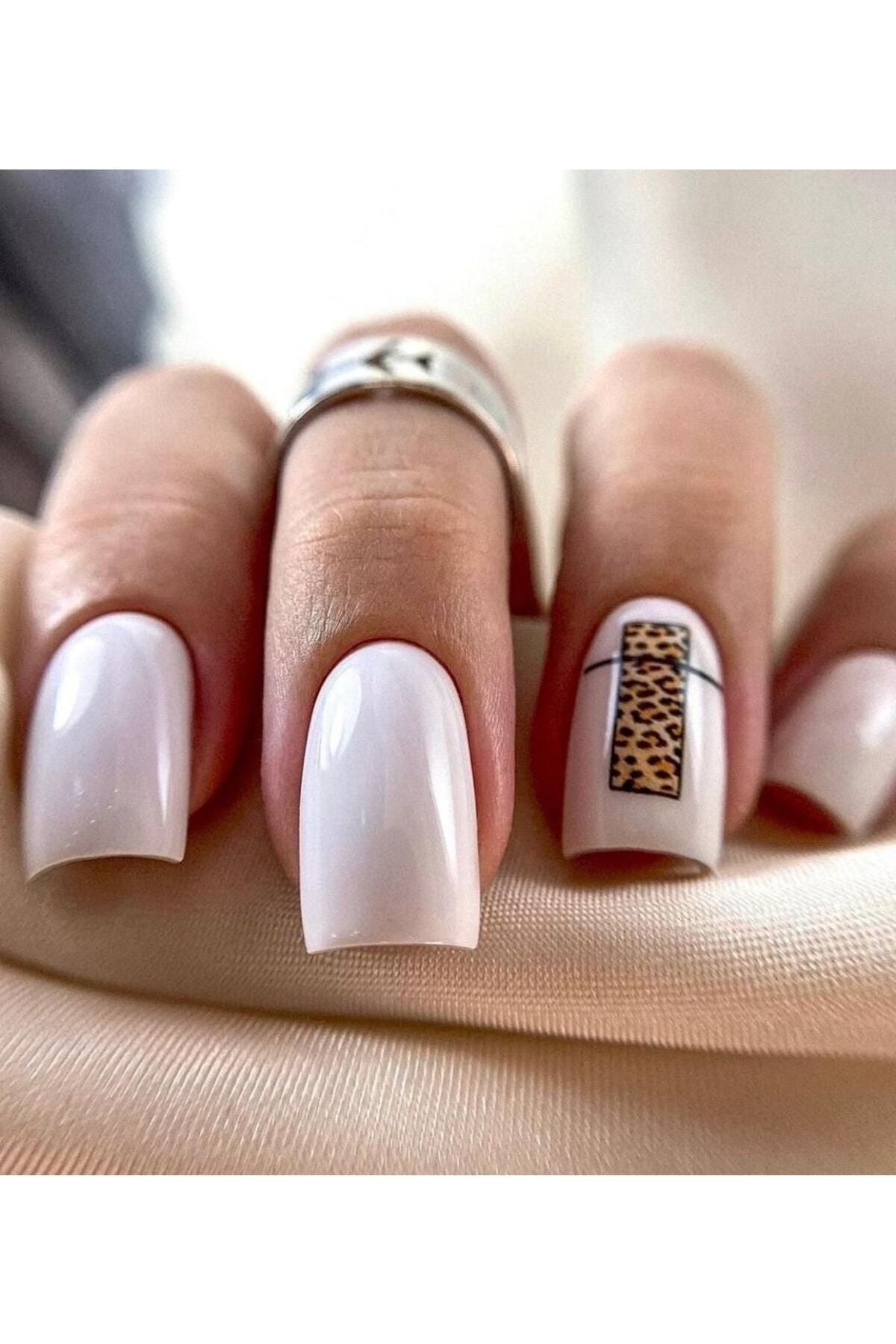 Leopar A 32 Desenli Tırnak Dövmesi Tırnak Tattoo Nail Art Tırnak Sticker