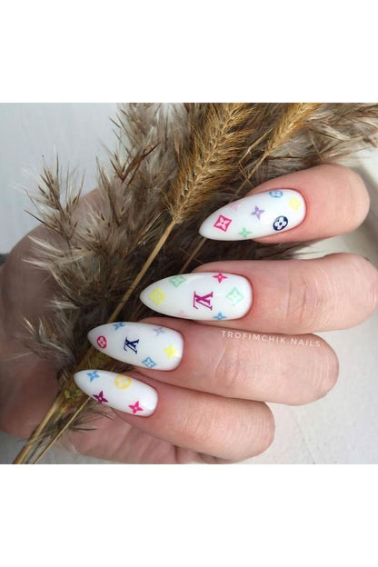 Vx Desenli Tırnak Dövmesi Tırnak Tattoo Nail Art Tırnak Sticker