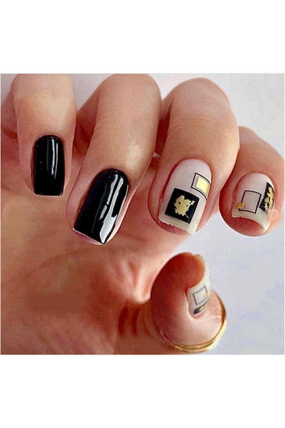 Parlak Desenli Tırnak Dövmesi Tırnak Tattoo Nail Art Tırnak Sticker